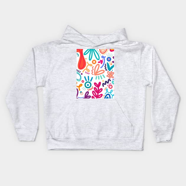 shapes and colors Kids Hoodie by AS.PAINTINGS